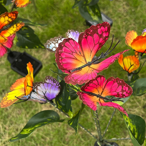 Butterfly Solar Garden Lights | Solar Butterfly Lights Outdoor | Butterfly Solar Stake Lights, Solar Powered Butterfly Lights, Color Changing Butterfly Solar Lights, Butterfly Solar String Lights Out