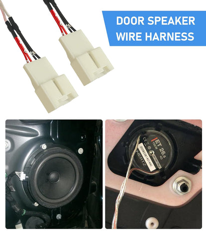 Bangjia Car Door Speaker Wiring Harness for Ford & Mazda 4PCS