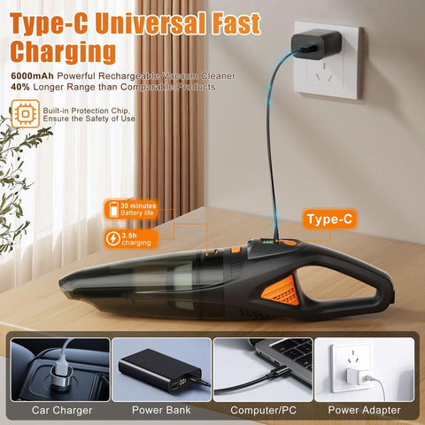 Cordless Handheld Vacuum Cleaner 25000Pa