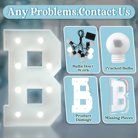 3FT Light Up Letter B – Party Marquee Decoration – UK
