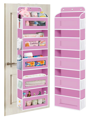 KYEVIS Over The Door Storage Organiser, 5 Shelves with 10 Mesh Pockets, Dark Grey – Keep Baby Essentials Neatly Within Reach