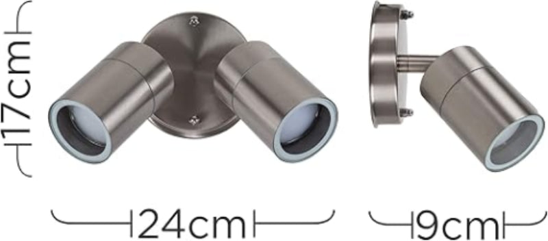 Buy Modern LED Outdoor Twin Wall Spotlight In UK - Shop Now!