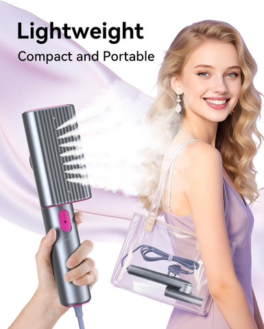 Travel Clothes Steamer, 15s Fast Heat-up, clothes steamer handheld, 20 Minutes of Continuous Ironing Handheld Garment Steamer for Travel and Home (Purple)