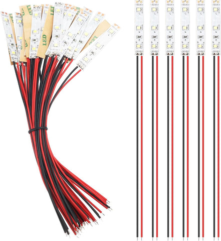25PCS 50mm Prewired LED Strip 12V-18V White 2335 SMD Lighting Kit