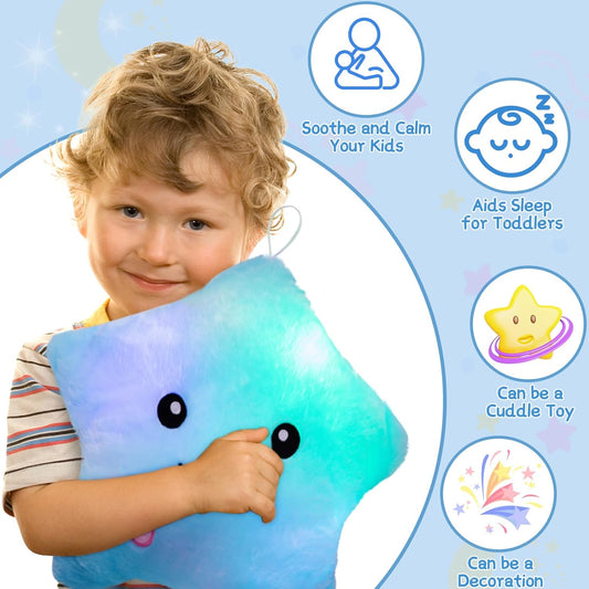 Toys for Autism, Light Up Star Teddy Sensory Lights for Toddlers, Kids Sleep Aid Adhd Autism Toys,Autism Sensory Equipment,Birthday Xmas Gifts for Boys Girls Age 3 4 5 6 7 8 9 10 Blue