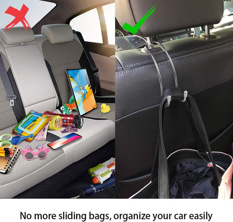 URAQT Auto Hooks, 6 Pack – Stainless Steel Car Storage Hangers