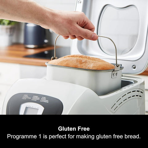 Fastbake Breadmaker 48281 – 12 Programmes, 1.5lb & 2lb Loaves, 13Hr Delay Timer, Keep Warm Function – UK