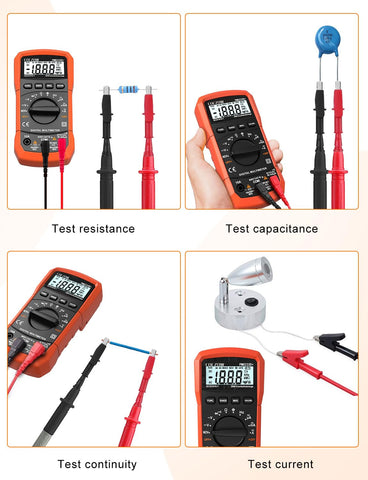 Digital Multimeter AC DC Voltage Current Tester