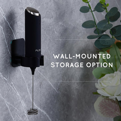 Rechargeable Milk Frother Handheld with USB-C Stand | Coffee Whisk Mixer