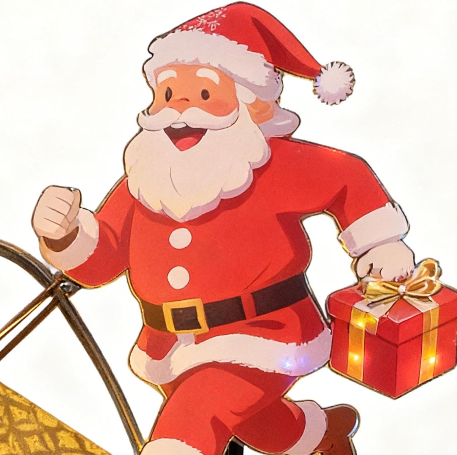 Santa Watering Can Solar Light Decorative Christmas Pathway Lights