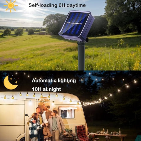Solar LED String Lights - 150 Crystal Ball Fairy Lights 72ft