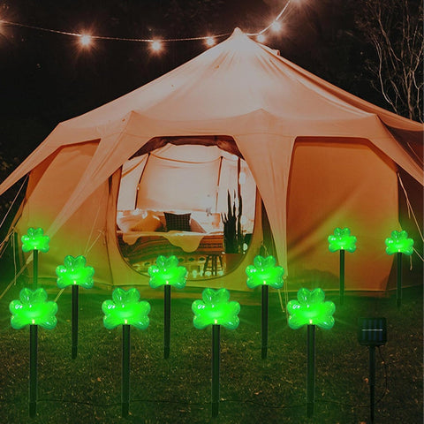 St Day Outdoor Lights Shamrock Stake Lights LED Garden Decor
