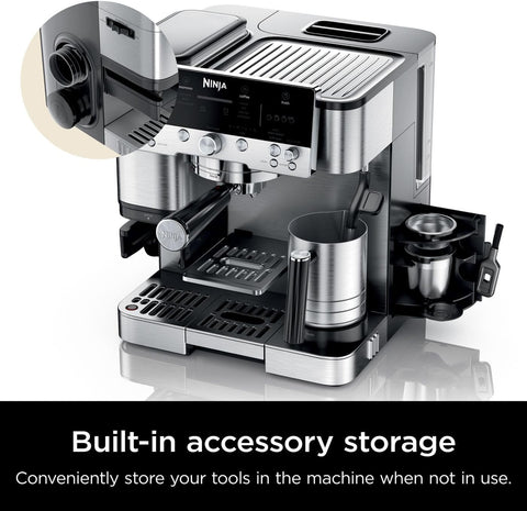 3-in-1 Espresso, Cold Brew & Filter Coffee Maker: Integrated Grinder, Automatic Milk Frother, Easy Barista Assistant Technology