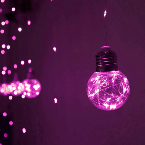 Wishing Ball Curtain Lights 200 LED Pink Fairy Globe Curtain Lights with Remote