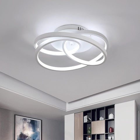 LED Ceiling Light 40W – Modern Round Creative Ceiling Lamp, 6500K Cool White Aluminum Fixture for Living Room, Bedroom, Kitchen