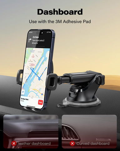 APPS2Car Car Phone Holder Dashboard and Windscreen Mount