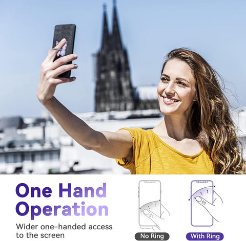 Butterfly Phone Ring Stand Holder Set