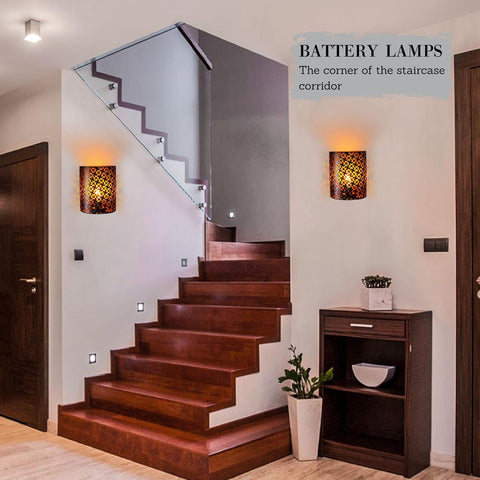 JHY DESIGN Battery Powered Wall Sconce Lamp 20cm