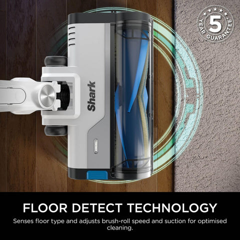 Shark PowerPro Cordless Stick Vacuum Cleaner, Lightweight Flexible Vacuum with Floor Detect & Anti-Hair Wrap Technology, Anti-Allergen Complete Seal, Handheld Mode, Navy Metallic