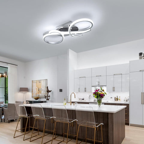 Modern kitchen with a ceiling light fixture