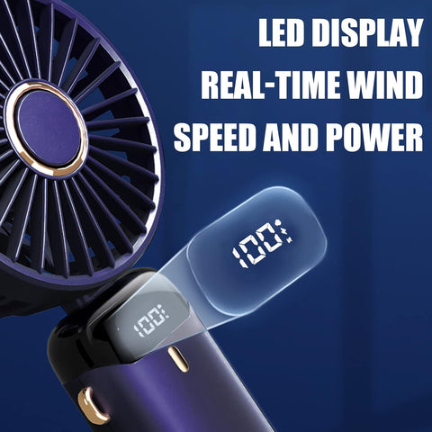 5 Speed USB Rechargeable Handheld Fan