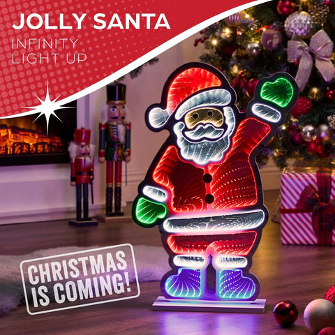 Santa Claus Infinity Light – Multi-Coloured LED, 60cm