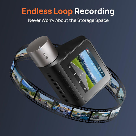 70mai A510 2.7K Dual Dash Cam Front and Rear with GPS and Night Vision