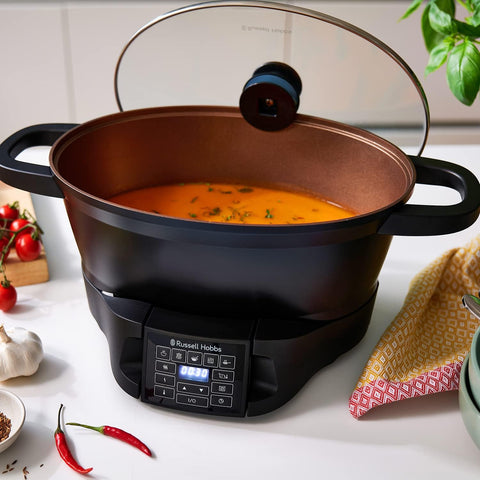 Good-to-Go 6.5L Electric Multicooker – 8 Functions: Sear, Slow Cook, Steam, Boil, Roast & Keep Warm, 750W, Dishwasher Safe