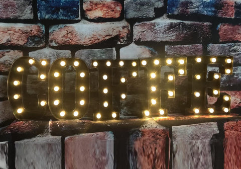 LED  Letter F Battery Powered Light