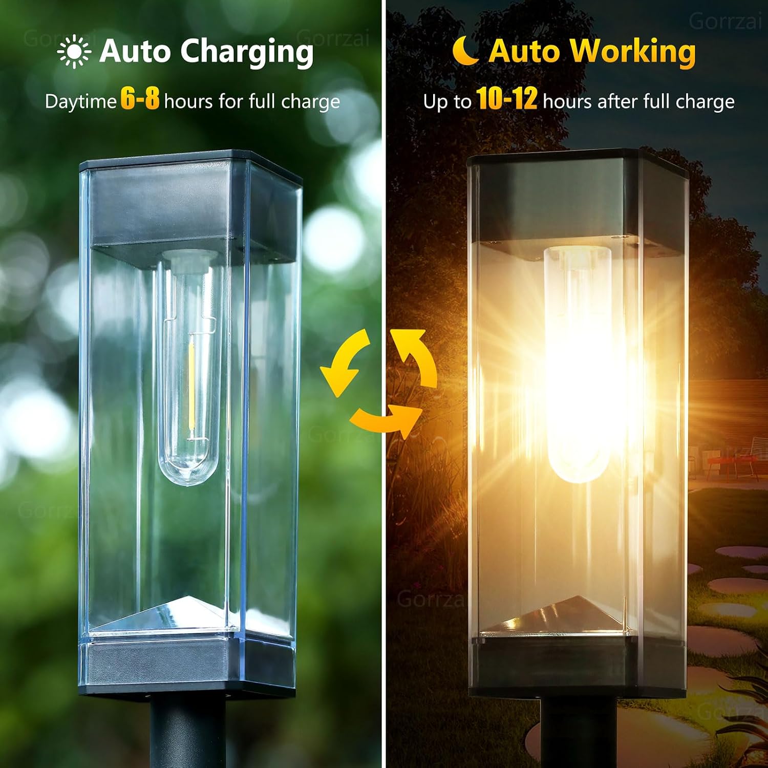 Solar Pathway Lights Outdoor Waterproof Landscape Lighting 4 Pack