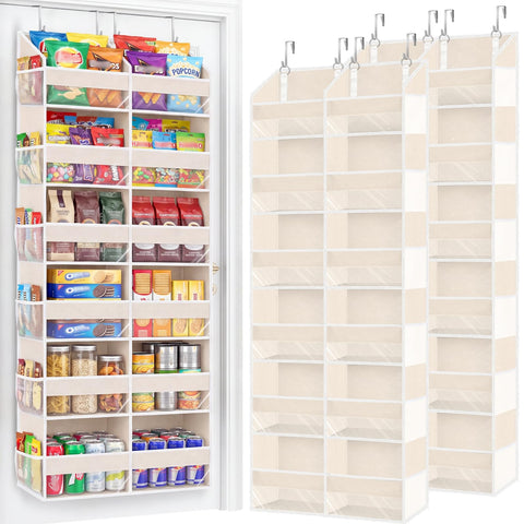Ofiray-Home Over The Door Storage Organiser – 5-Tier, 10 Compartments, Pink Hanging Storage with 10 Side Pockets