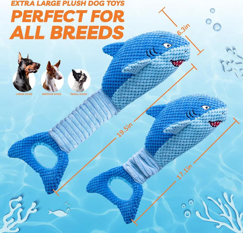 LEGEND SANDY Blue Shark Dog Toy