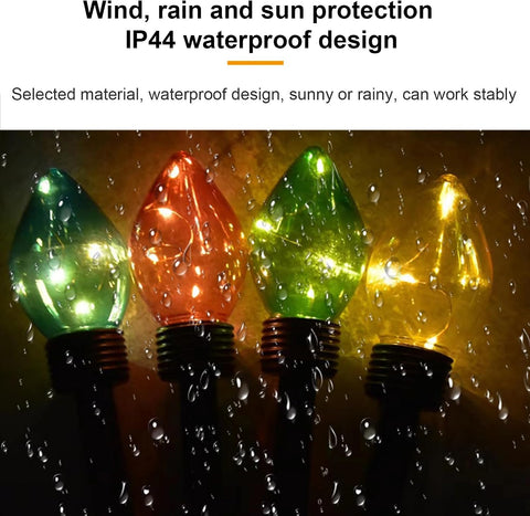 Solar Christmas Decorations Waterproof 8-Mode Ambient Lighting