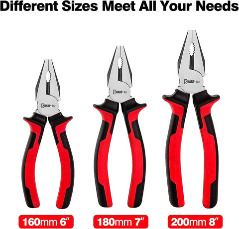 Sharp-Tec 2-Piece Combination Cutters Pliers Set 160mm & 200mm