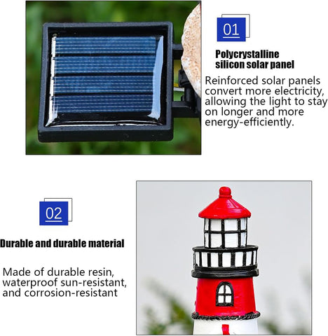 Solar Lights Outdoor Decorative Watchtower Design Pathway Lamp