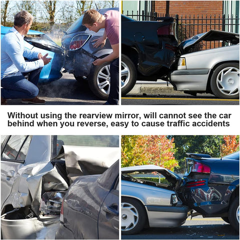 URAQT Universal Anti Glare Rear View Mirror 310x85mm