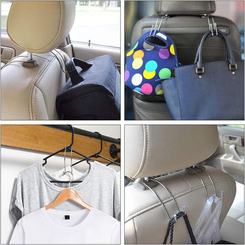 URAQT Auto Hooks, 6 Pack – Stainless Steel Car Storage Hangers