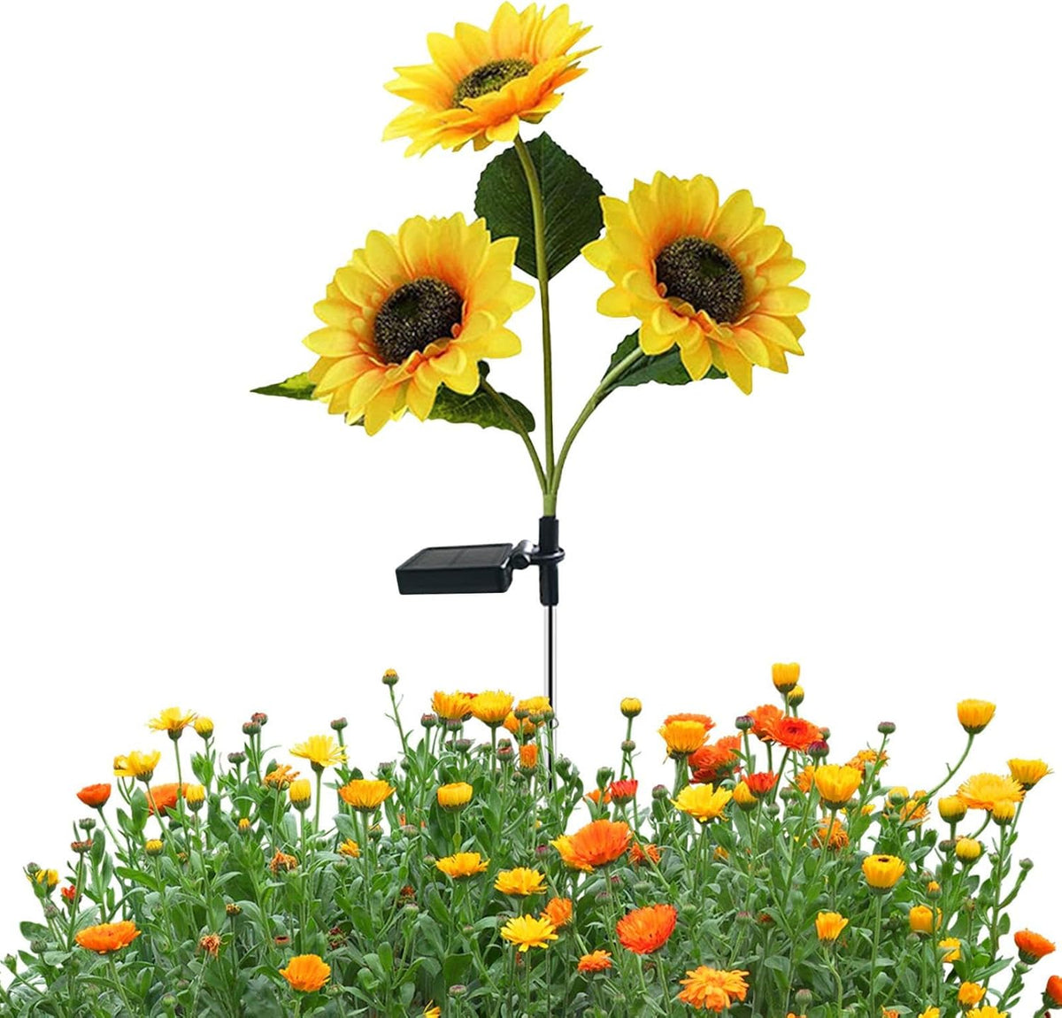 Sunflower Solar Lights Landscape Stake