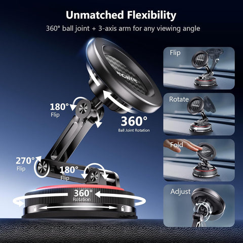 SYNCWIRE MagSafe Car Mount 3-Axis Magnetic Phone Holder