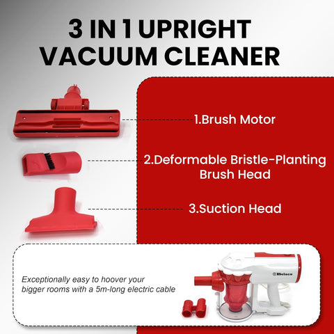 Belaco 3 in 1 Corded Upright Vacuum Cleaner
