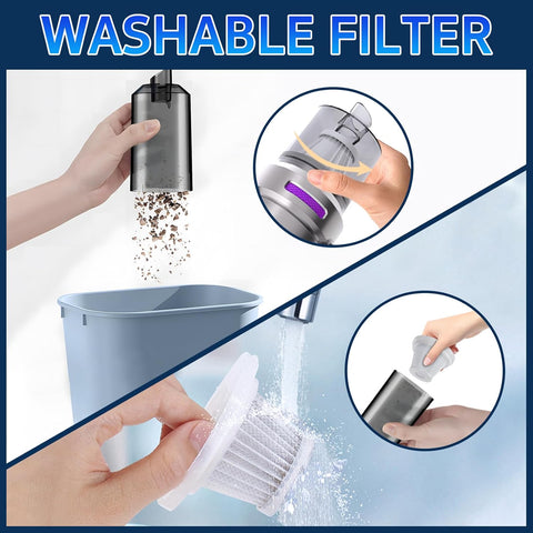 Higoom 4-in-1 Cordless Handheld Vacuum Cleaner 22000PA | Mini Car Vacuum & Dust Blower | Rechargeable 6000mAh Battery