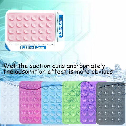 Leeneen 2PCS Silicone Suction Phone Case Mount – White & Light Pink