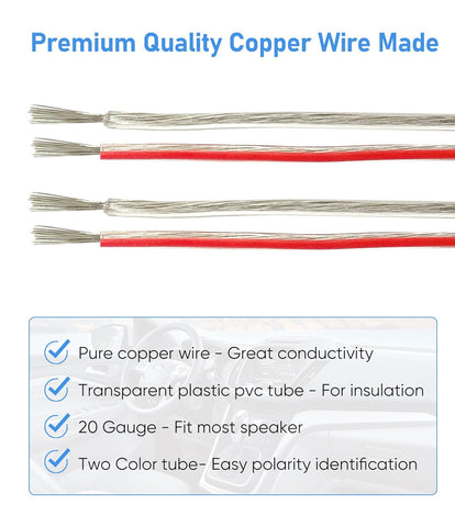 Car Front Rear Door Speaker Wiring Harness Connector Plug Replacement for Toyota 2000-2019 Camry 4Runner Tundra FJ Cruiser,Subaru WRX STI 2012-2019,Mitsubishi 2002-2020 Speaker Wire Adapter Cable,4PCS