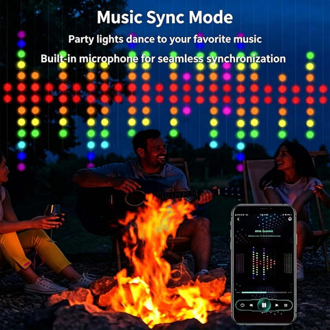 Smart RGB Pixel Curtain Lights 3x2m – 400 LED Christmas House Net Wall Display with App, Remote Control, Music Sync & DIY Effects - Turn Your Wall Into a Christmas Light Show