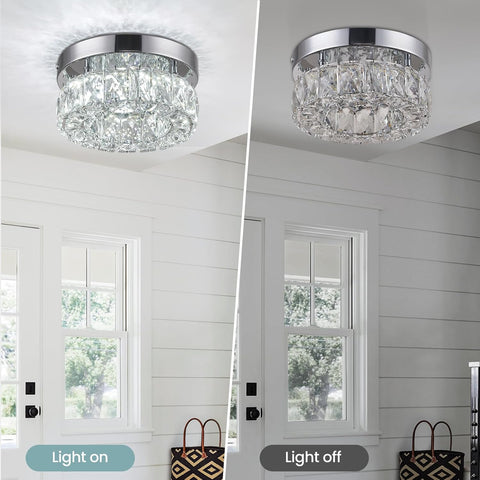 20 cm Modern Crystal Chandelier Ceiling Light Fixture for Hallway Foyer