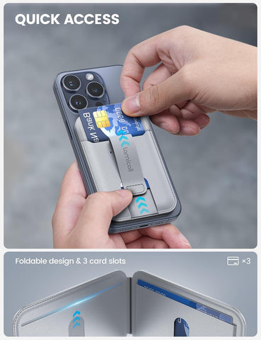 Magnetic Phone Wallet Stand with Card Holder