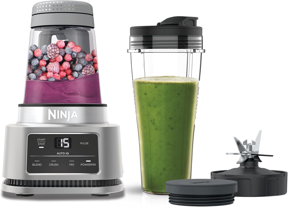 Foodi Power Nutri Blender 2-in-1 | 1100W Smoothie & Frozen Drink Maker – Silver