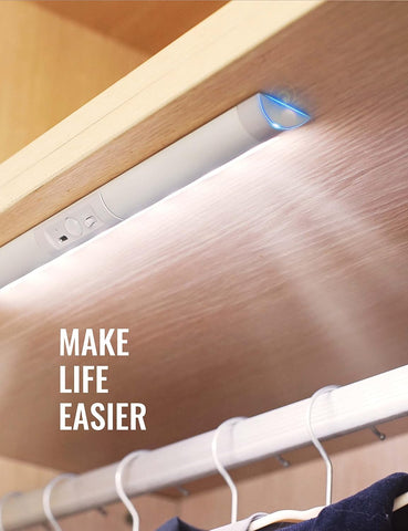 Joyzy Wardrobe Light with Motion Sensor – Rechargeable LED Cupboard & Closet Light for Wardrobes, Cabinets & Stairs - Put the Light Where Your Dark Corners Need It