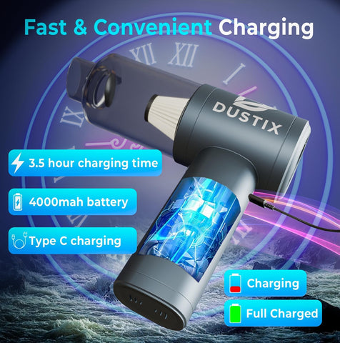 DUSTIX Cordless Handheld Vacuum Cleaner 12000PA