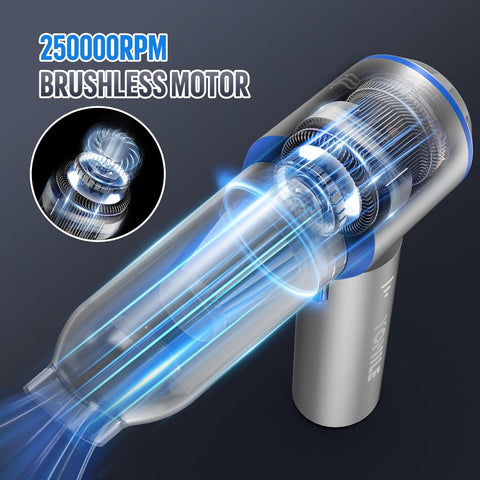 Handheld Vacuum Cleaner 25000Pa Powerful Mini Car Hoover Blue